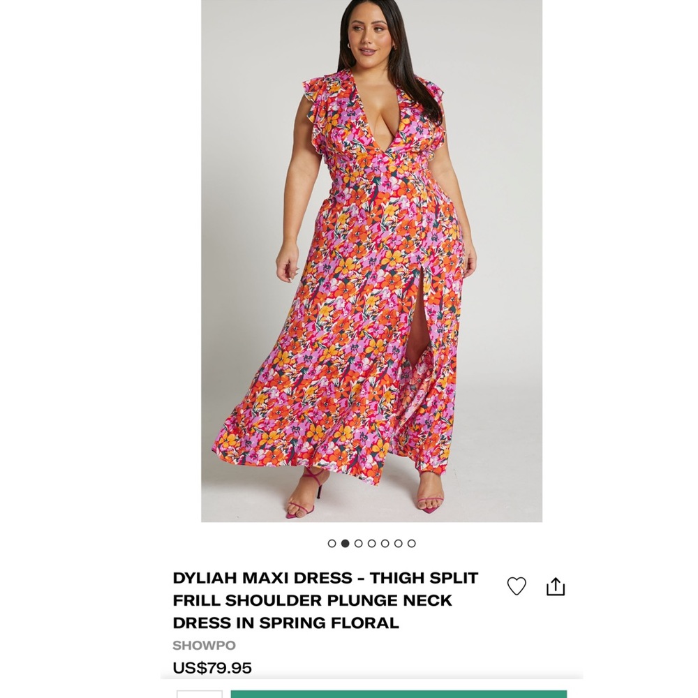 New vibrant floral maxi dress with slit from Showpo